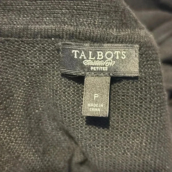 Talbots Women's Sweater Cardigan Black Petite Size P - Picture 4 of 5